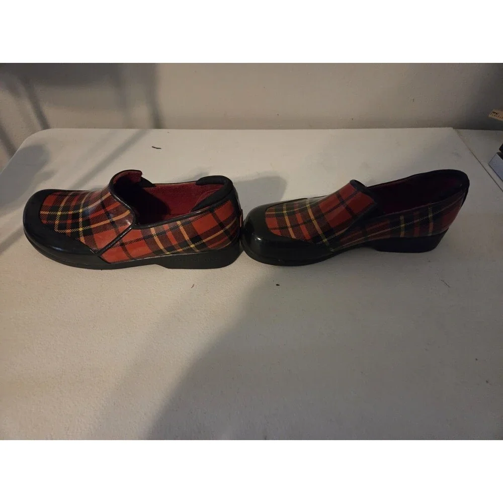 Sperry Top-Sider Womens Size 8 M Red Plaid Waterproof Rubber Rain Shoes Clogs...
